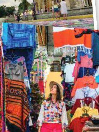 Textiles oaxaqueños en los mercados de la ciudad.